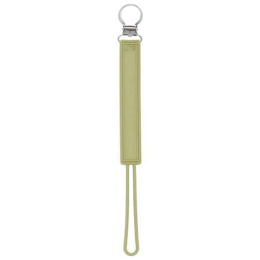 Classic Olive Green Silicone Pacifier Clip