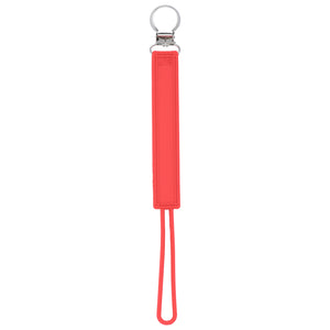 Classic Red Silicone Pacifier Clip