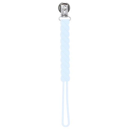 Twist Baby Blue Silicone Pacifier Clip
