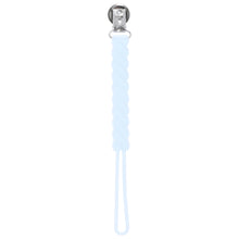 Load image into Gallery viewer, Twist Baby Blue Silicone Pacifier Clip