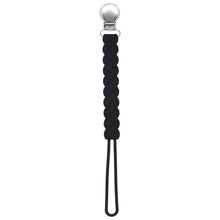 Load image into Gallery viewer, Twist Black Silicone Pacifier Clip
