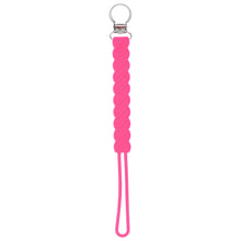 Load image into Gallery viewer, Twist Hot Pink Silicone Pacifier Clip