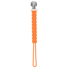 Load image into Gallery viewer, Twist Orange Silicone Pacifier Clip
