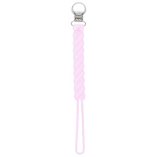 Load image into Gallery viewer, Twist Pink Silicone Pacifier Clip