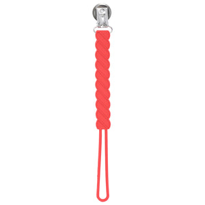 Twist Red Silicone Pacifier Clip