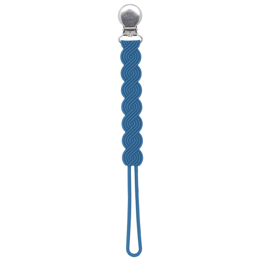 Waverly Blue Silicone Pacifier Clip