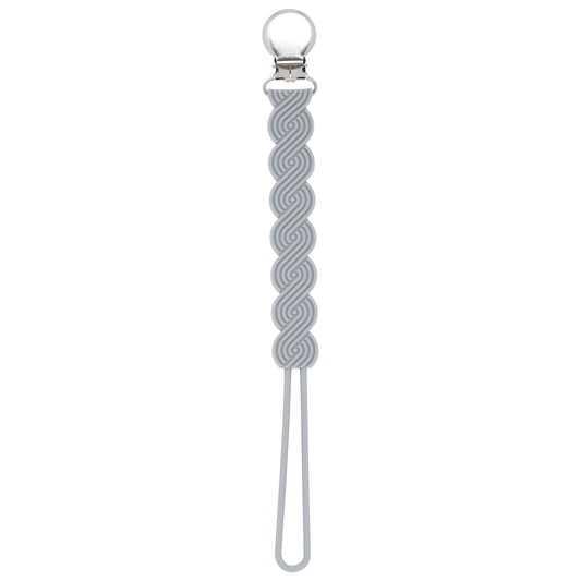 Gray All Silicone pacifier clip for dummy or pacifier