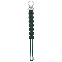 Load image into Gallery viewer, Waverly Hunter Green Silicone Pacifier Clip