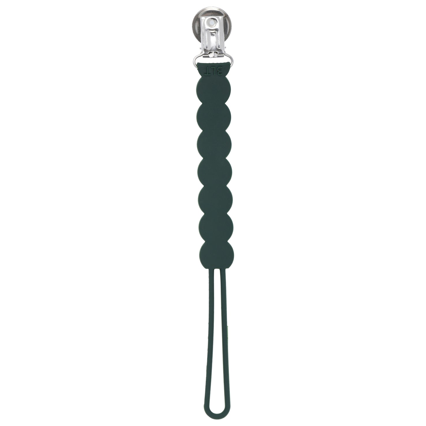Waverly Hunter Green Silicone Pacifier Clip