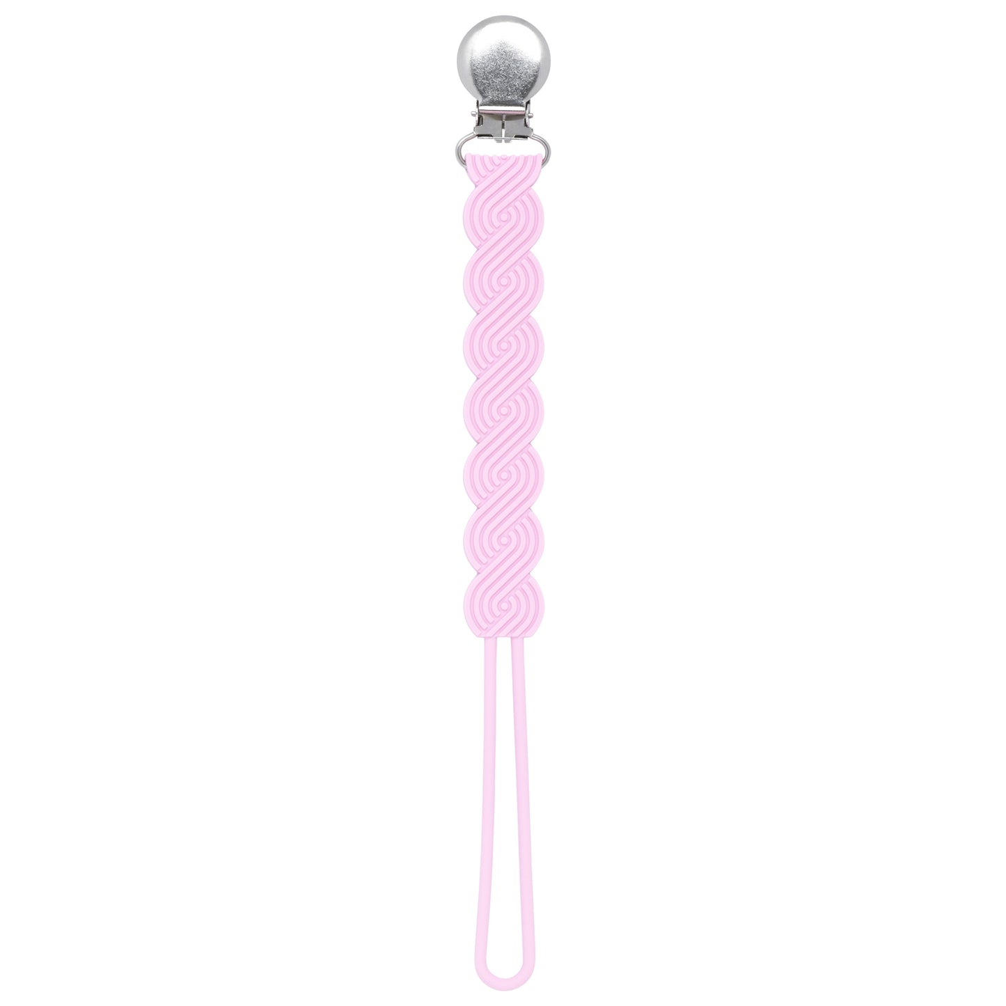 Waverly Pink Silicone Pacifier Clip