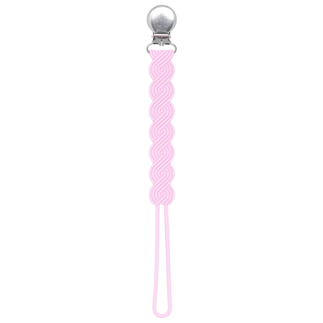 Waverly Pink Silicone Pacifier Clip