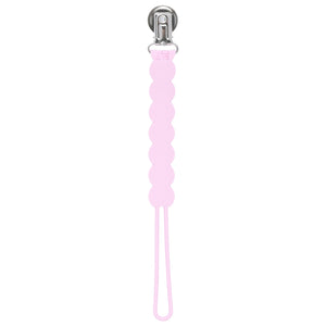 Waverly Pink Silicone Pacifier Clip