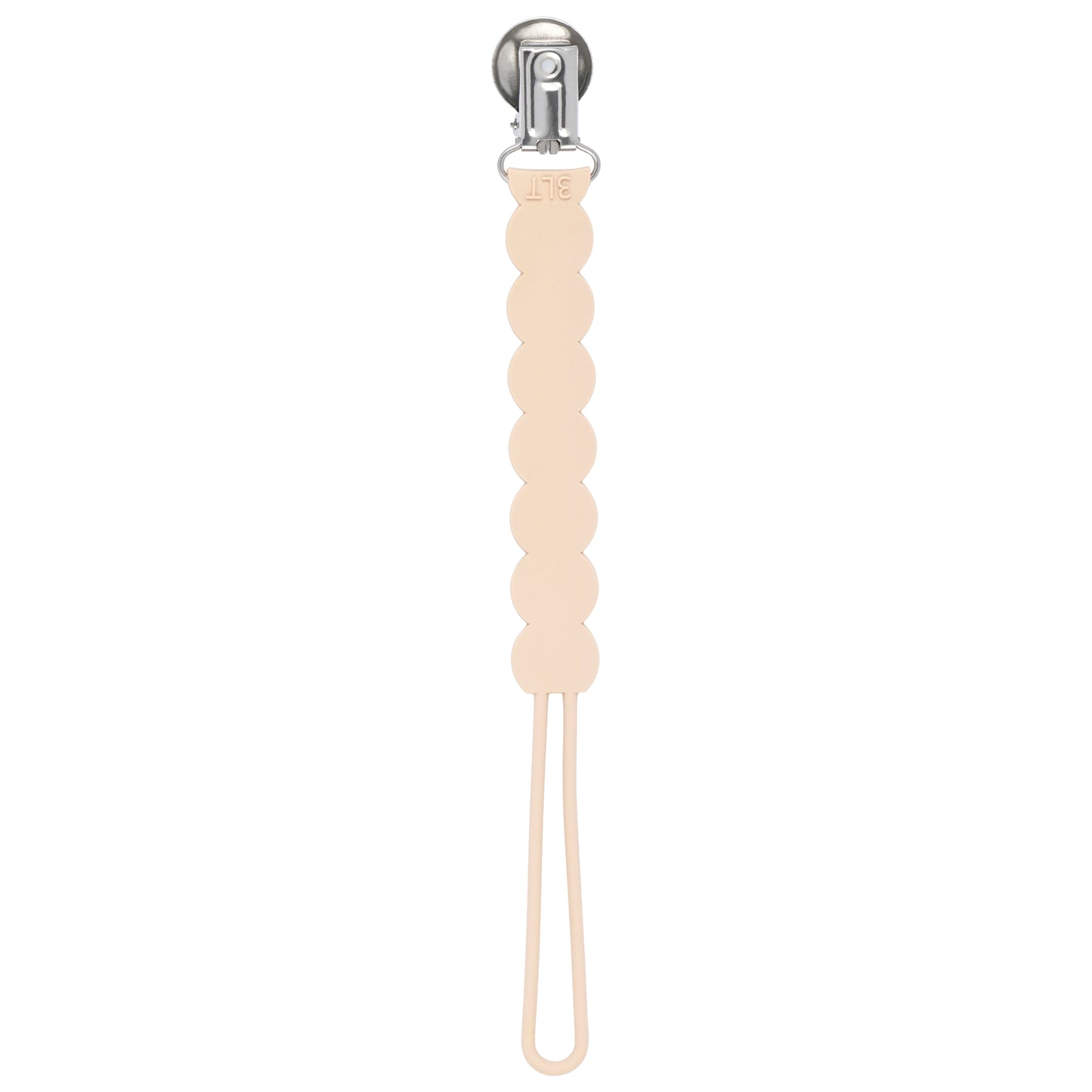 Waverly Tan Silicone Pacifier Clip
