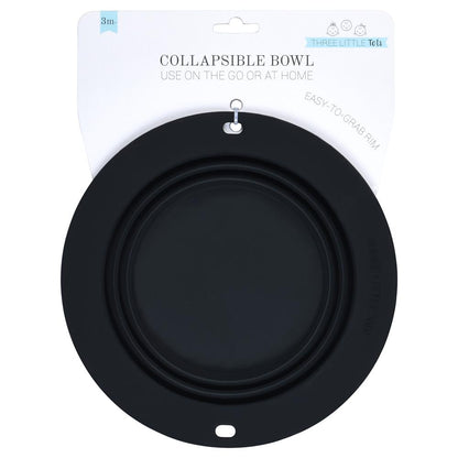Black Collapsible Bowl for Travel or Home
