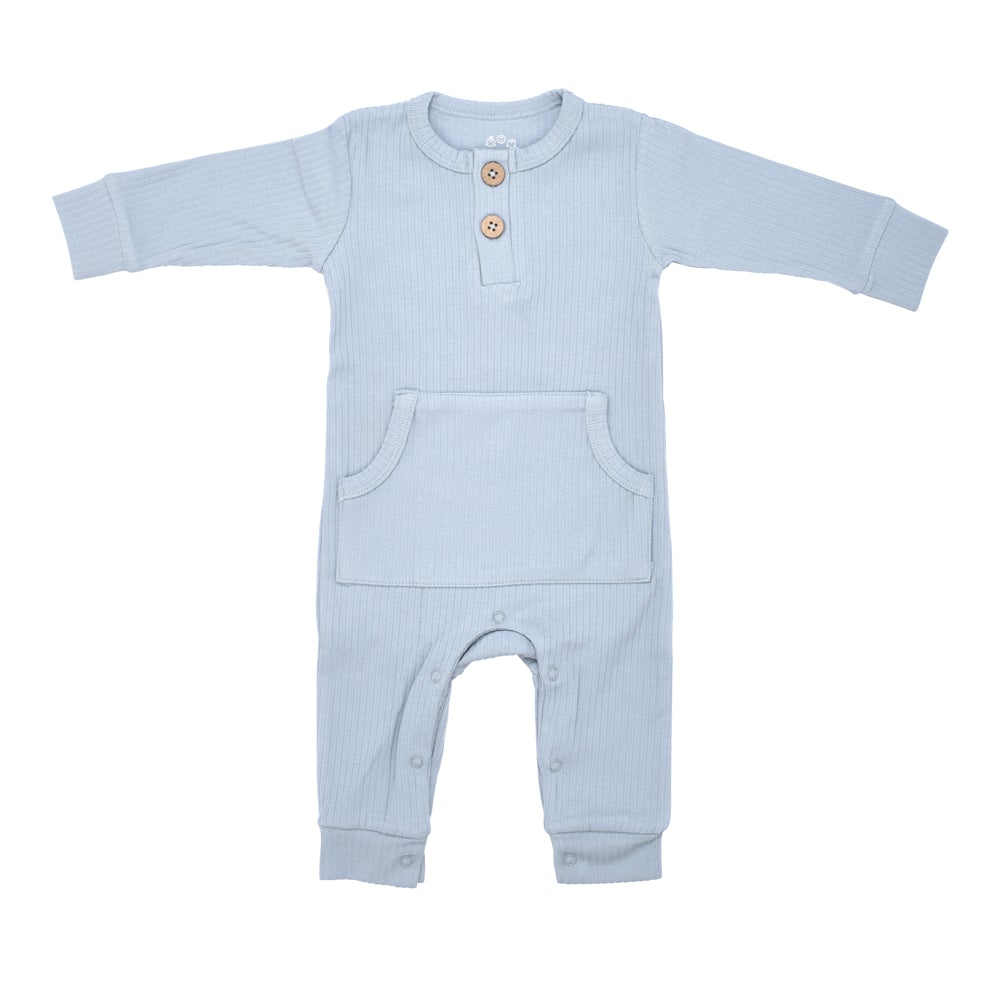 Baby Ribbed Playsuit with pockets