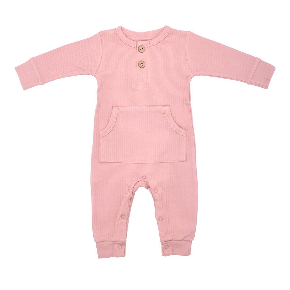 Baby Ribbed Playsuit with pockets