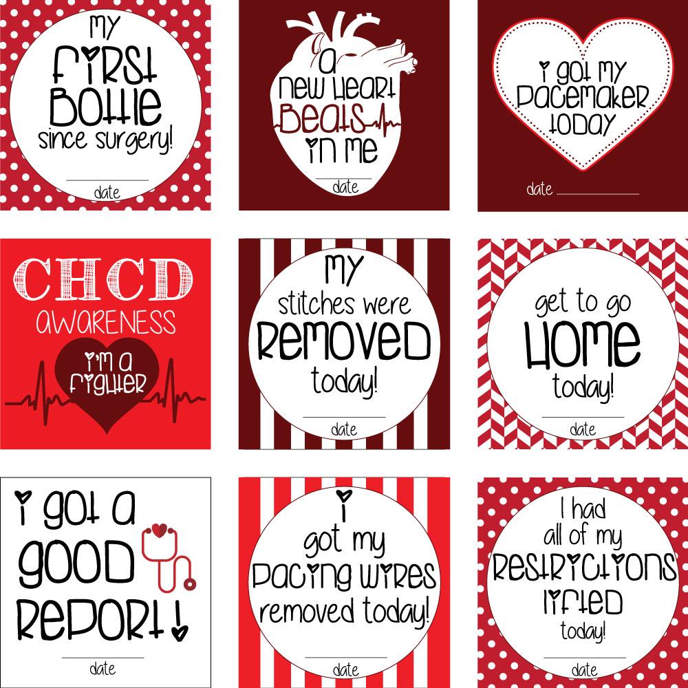 CHD Heart Warrior Plastic Milestone Cards