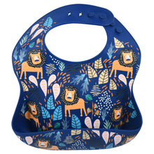 Load image into Gallery viewer, Lion Print Silicone Bib