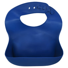 Load image into Gallery viewer, Sailor Blue Silicone Bib